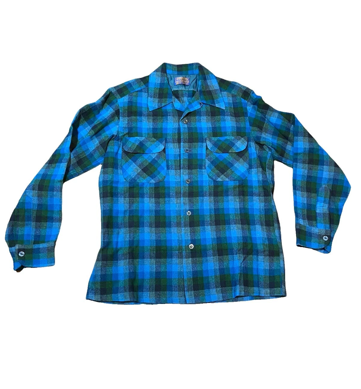 Rockabilly 多色 100% 羊毛复古休闲衬衫男士