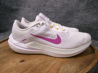 Nike Women's Air Winflo 10 Running Shoe White/Fuchsia Dream Size