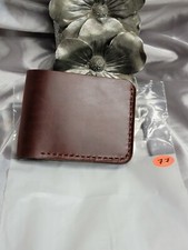 Genuine Leather Hand Made,hand stitched,bifold wallet,full size,vertical 77 new