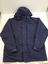 Carhartt Workshield Size Large Dark Blue Mesh Lined Hooded Parka Jacket