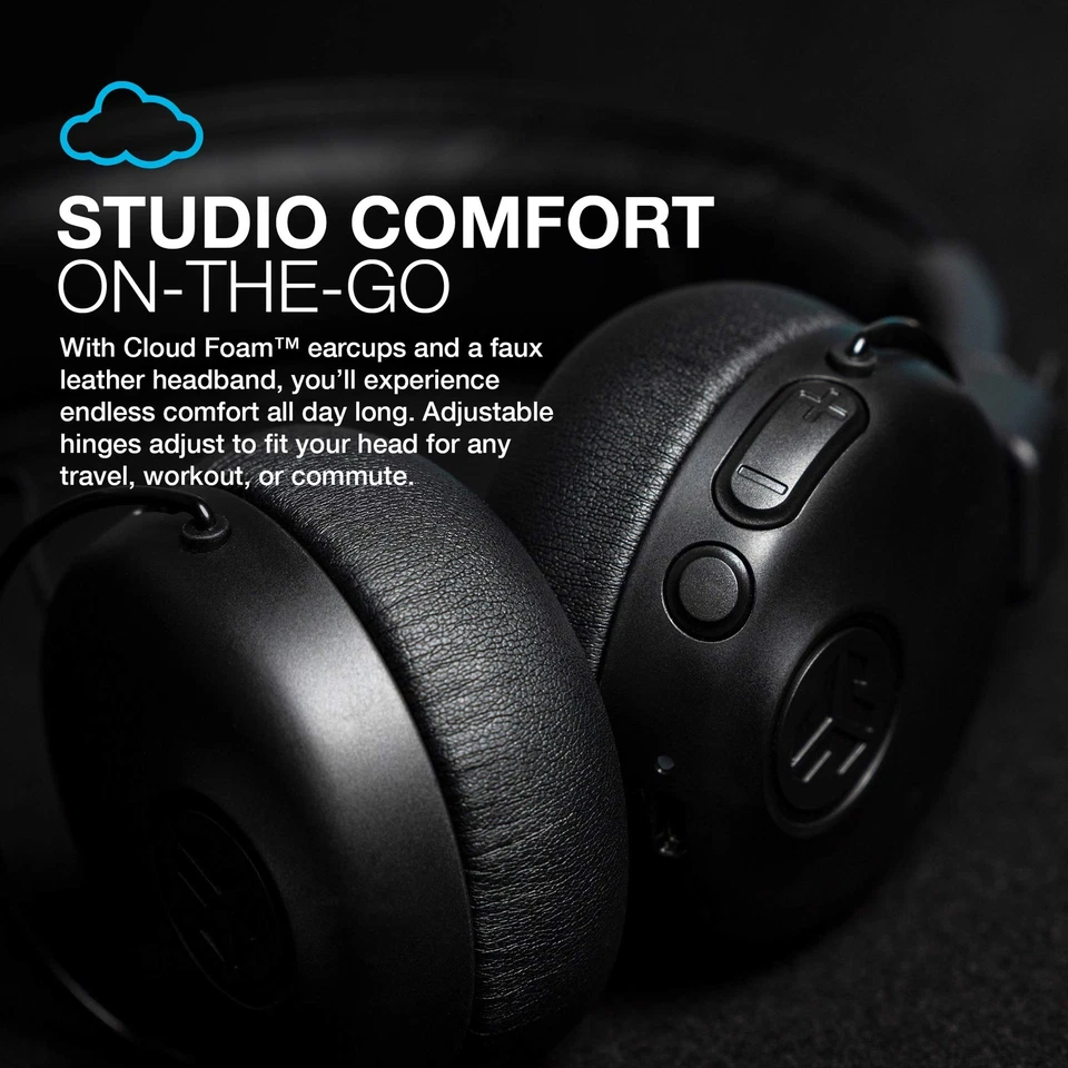 JLab Studio ANC On-Ear Wireless Headphones Black - Image 4 of 4