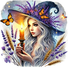 Wall Decal Sticker Halloween Moon Witch Wall Sticker 18X18cm Large