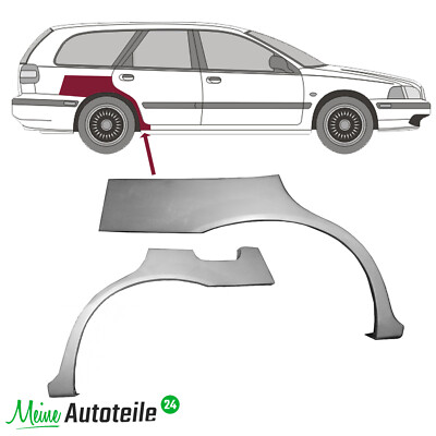 Kotflügel Radlauf Reparaturblech Hinten für Volvo S40 V40 95-03 Links + Rechts