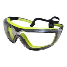 TAIGAOASIS Safety Glasses, Full Coverage Lens, Built-in Brow Guard, Green
