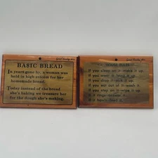 Great Smoky Mtns Wood Plaques Set of 2 Rustic Wording Souvenirs Wall Hanging 