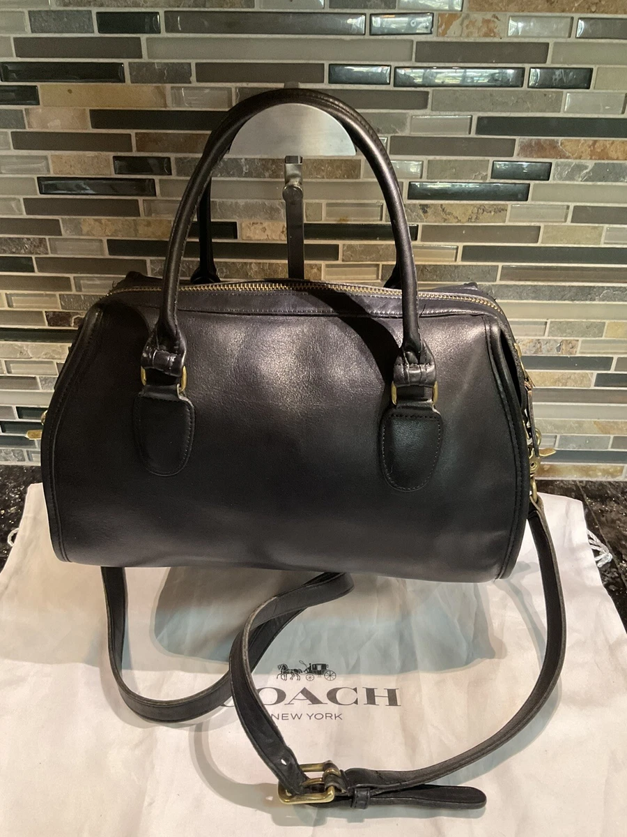 Coach Speedy Doctor Handbag Black Leather 