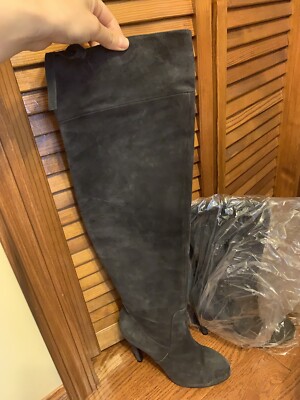 Vero Cuoio Gray Suede Over-knee Boots