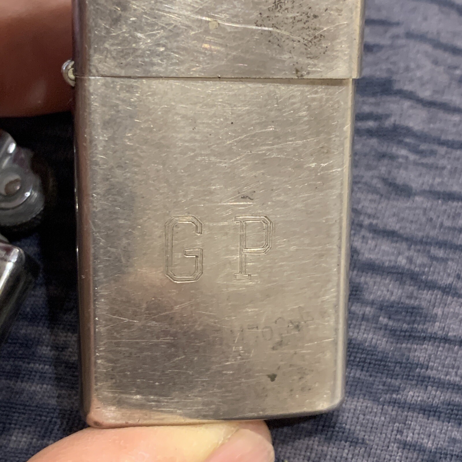 Vintage Slim Sterling Silver Zippo Lighter