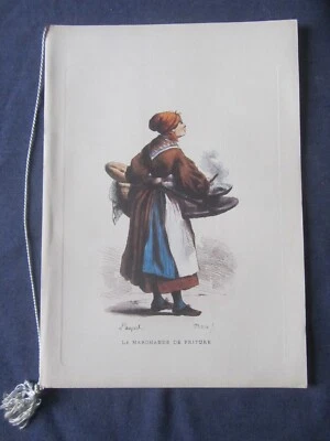 MENU AIR FRANCE CONCORDE PARIS NEW YORK 4 NOVEMBRE 1984 LA MARCHANDE DE FRITURE - Photo 1/4