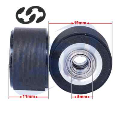 6x Pinch Roller 5x11x19mm for Summa Plotter Vinyl Cutter With Clips 395-401