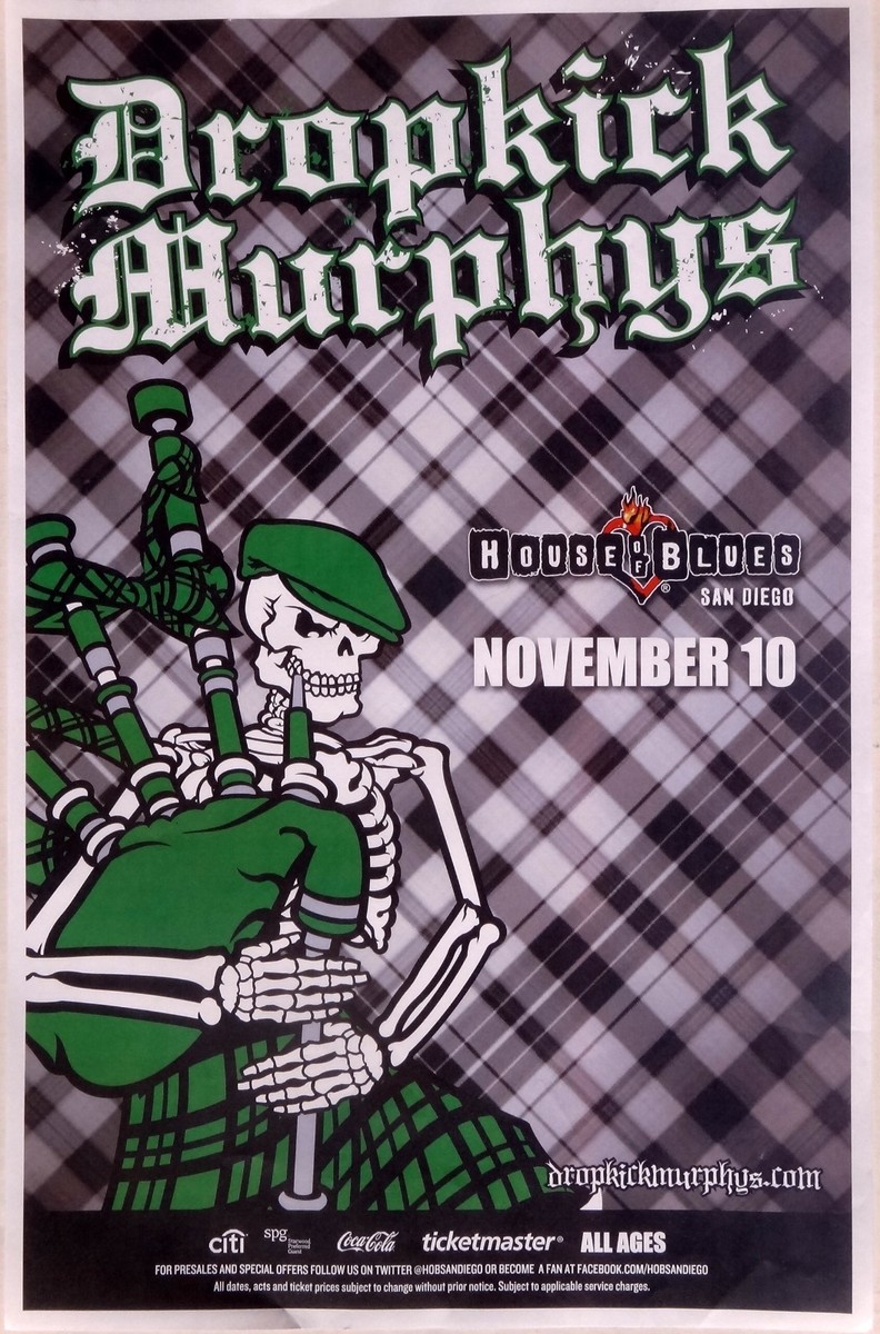 希少 レア 限定 Dropkick Murphys ポスター DROPKICK MURPHYS | PENNYWISE St. Patrick's Day Tour 2024 Ltd Ed