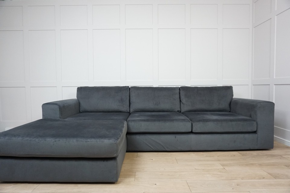 Grey House Plush Velvet MARKS & SPENCER Aspen Left Hand Facing Chaise