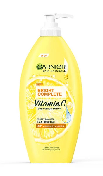 Garnier Bright Complete Vitamin C Body Serum Lotion Lemon Visibly Brighter 400ml