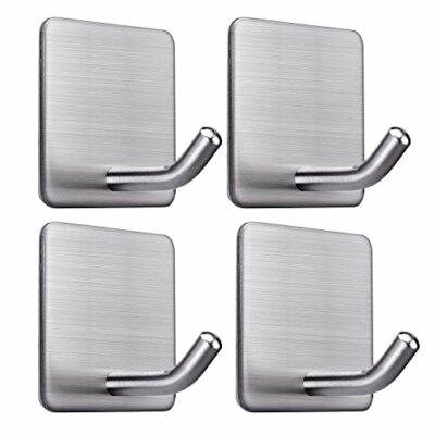 #ad Heavy Duty Adhesive Hooks Towel Hook Stick On Hooks Wall Hangers Waterproof $12.70