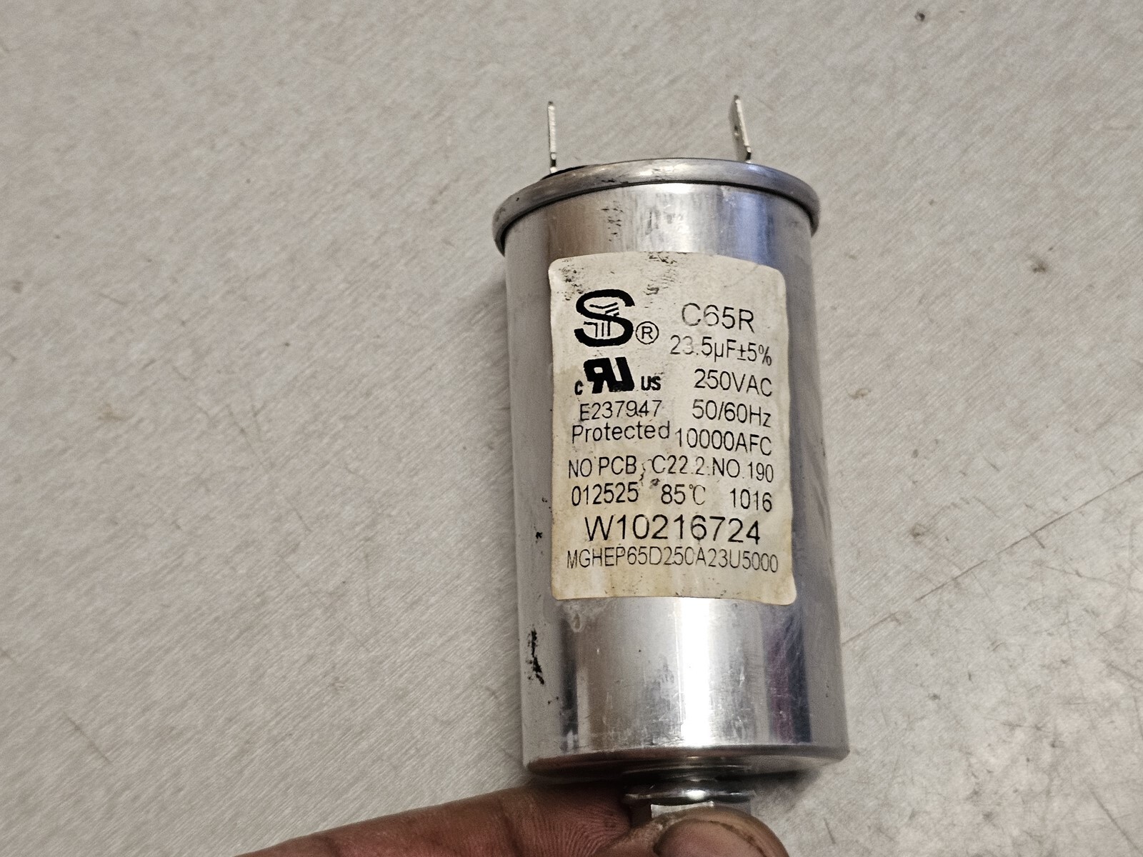 Whirlpool W10216724 Washer Motor Start Capacitor Replacement-image