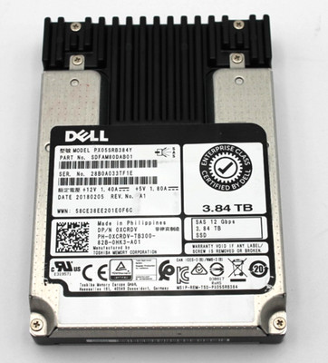 DELL 3.84TB 12Gb/s PX05SRB384Y MU MLC SAS 2.5' SFF ENTERPRISE SSD  80-85% Health