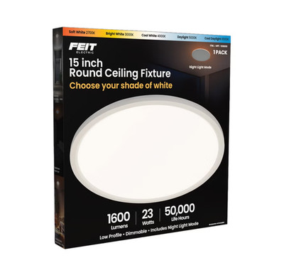 Feit Electric 15  Round Ceiling Fixture with Night Light