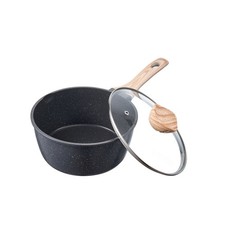 2.5 QT Saucepan Nonstick Saucepan Tempered Glass Lid Multipurpose Cooking