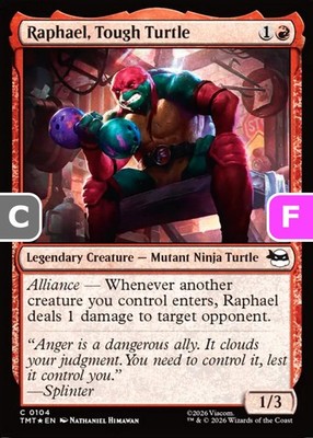 MTG Raphael Tough Turtle Teenage Muntant Ninja Turtles Common NM