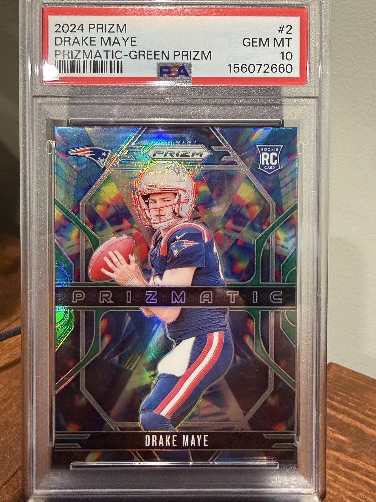 Drake Maye Panini Prizm Prizmatic #2 Green