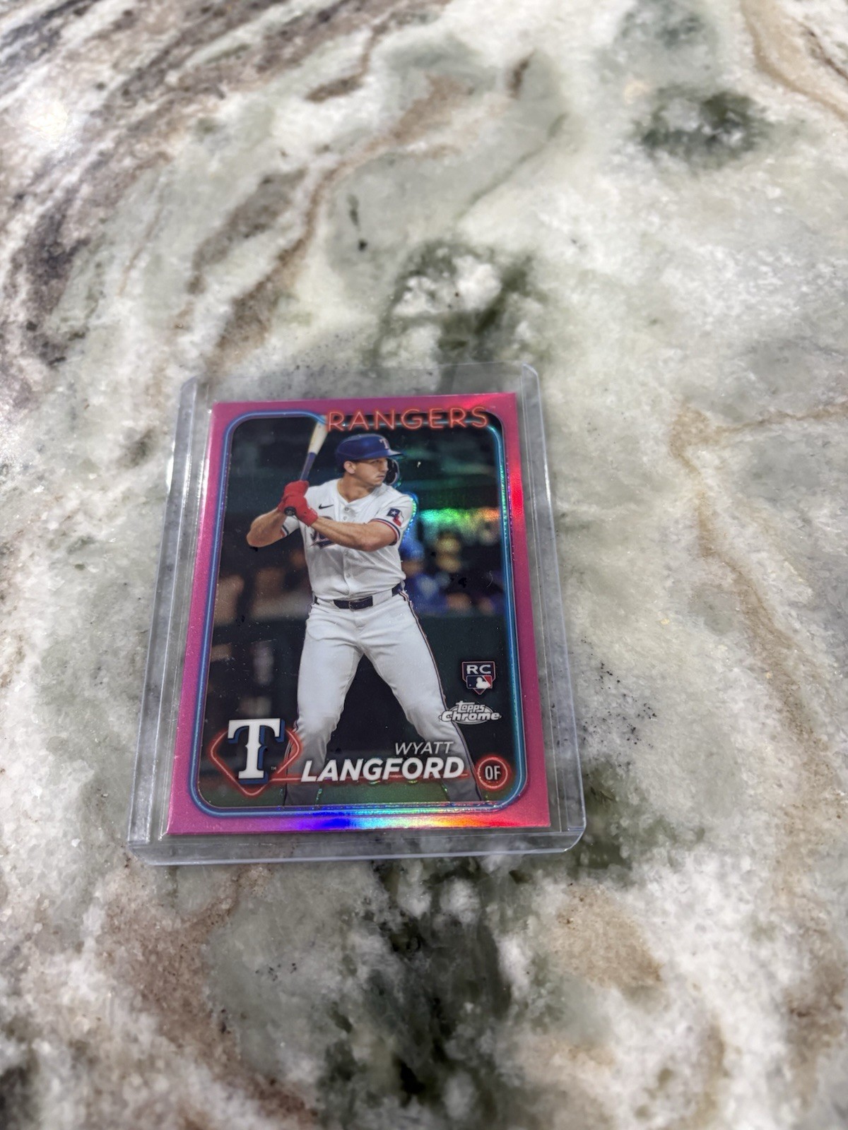 2024 Topps Chrome - Wyatt Langford #122 Pink Refractor (RC)
