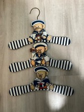 Vintage Sailor Teddy Bear Children's Clothes Hangers Set of 3