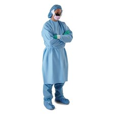Medline NON27457 Gowns, Large, Blue - Box of 30