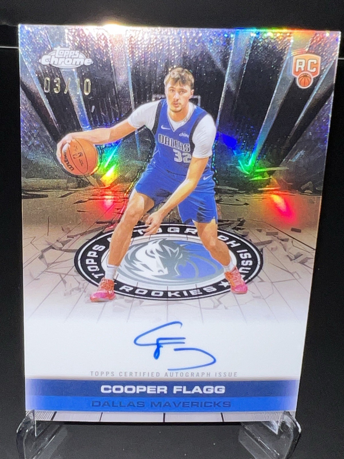2025-26 Topps Chrome Cooper Flagg Autograph Issue RC Black  /10 On Card Auto 