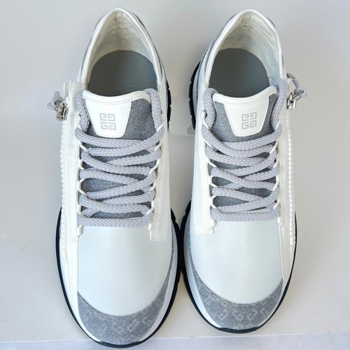 Givenchy Spectre Zip Sneakers White Gray Athletic Men Shoes Size 47 US14 - Picture 4 of 17