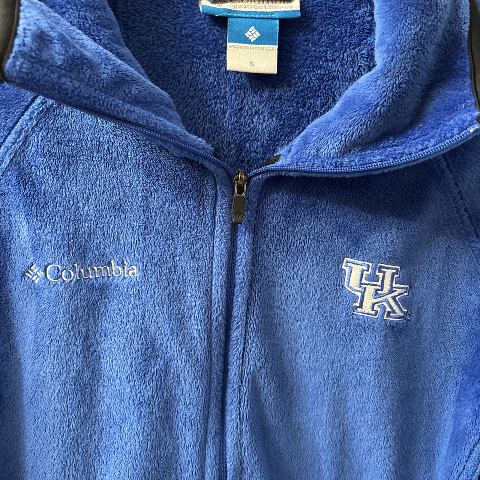 Columbia Blue Full Zip Fleece UK University of Kentucky Jacket Womens Small EUC image 3