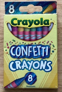 Crayola Confetti Crayons 8 pack Nontoxic 2022 New