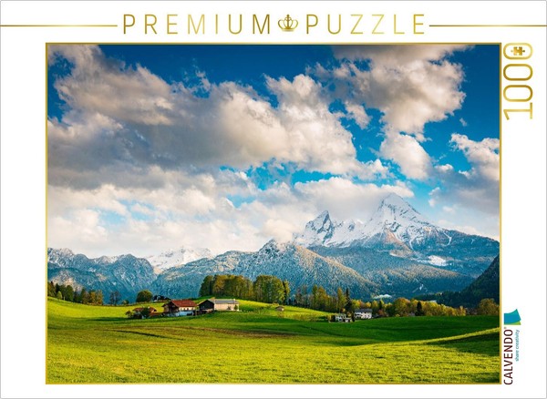 Calvendo Puzzle Watzmann In Spring | 1000 Pieces, Finished Size 25.2 × 18.9 In (-image