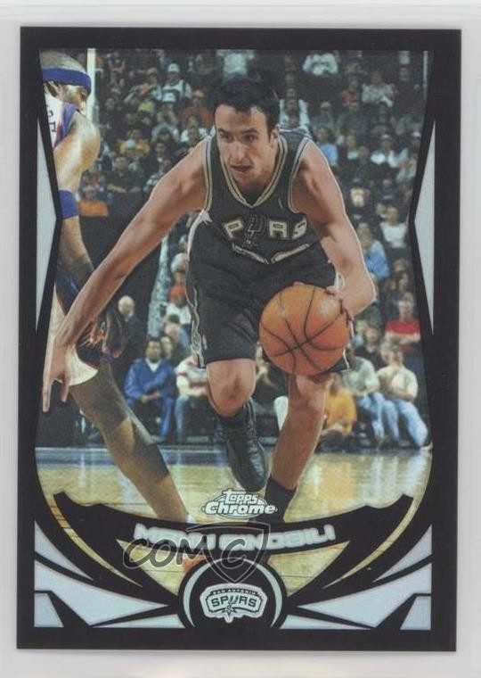 2004-05 Topps Chrome Black Refractor /500 Manu Ginobili #60 HOF
