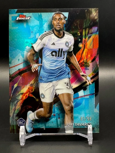 2024 Topps Finest MLS Iuri Tavares #83 Common Blue Refractor /99