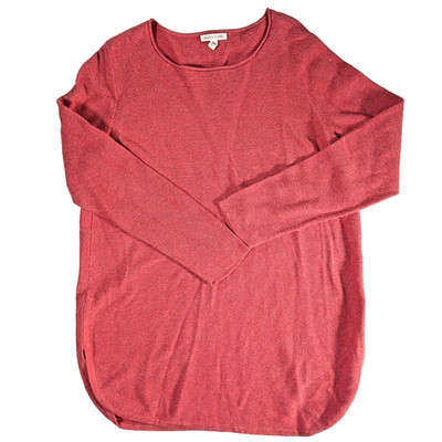Eileen Fisher Organic Cotton Sweater Women Small S Coral Pink Long Sleeve Tunic