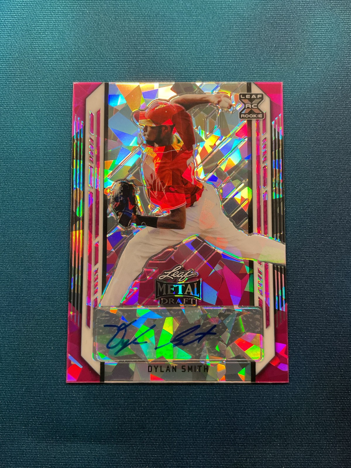 2021 Leaf Metal Draft - Dylan Smith #BA-DS1 Pink Crystals /7 (AU, RC)