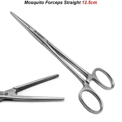 Mosquito Hemostatic Locking Forceps Straight Artery Surgical Suture Serrated Tip - Image 1 of 4