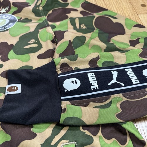 A Bathing Ape x Puma BAPE FC Soccer Warm Up Track Jacket Bape Camo Green XL Mens - Picture 3 of 13
