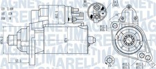 MAGNETI MARELLI ANLASSER STARTER 1,7kW passend für VW CADDY | 063721397010