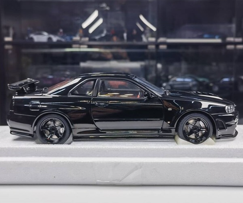 AUTOart 1/18 Nissan Nismo GT-R R34 Z-TUNE Diecast Car Model Silver Blue Black - Picture 55 of 60