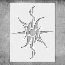 Tribal Sun Wall Art Reusable Plastic Stencil - StencilAir