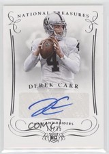 2014 Panini National Treasures Signatures 13/35 Derek Carr #S-DC Auto 3g3