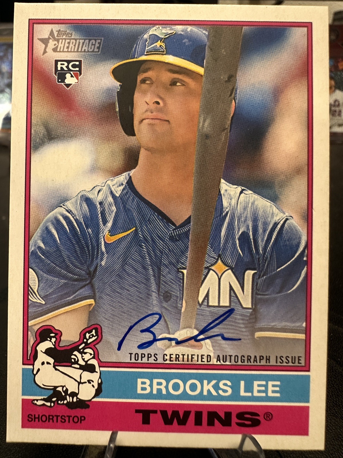 2025 Topps Heritage Brooks Lee Real One On-card Auto RC Rookie #ROA-BL Twins