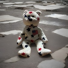 Ty Beanie Baby Glory the Bear Retired DOB July 4, 1997 With Tags