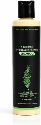 Rosemary Keratin Shampoo, Gentle Daily Cleansing for Soft Smooth Hair, 100ml