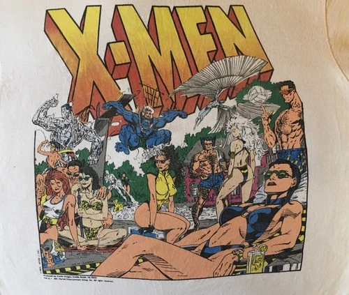🔥Vintage 1991 Marvel X-Men Jim Lee Artwork T-Shirt (L) Pre-owned!🔥