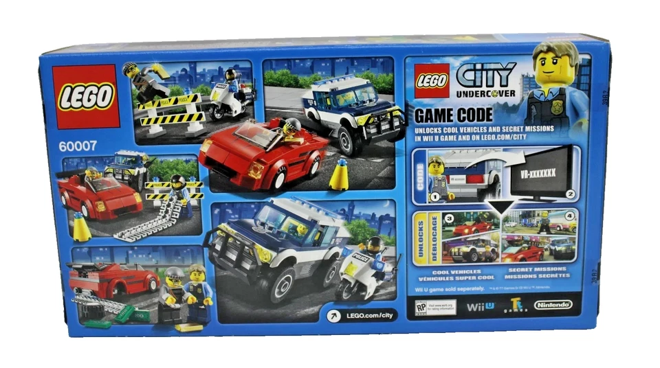 LEGO City High Speed Chase #60007 283 pcs Factory Sealed New in Box Police Car - Image 4 of 4