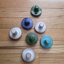 Vintage Rycraft 2&Prime; Round Cookie Stamps - Set of 7 - Terracotta - Baking Crafts