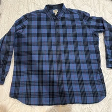 LL Bean Flannel Button Down LS Shirt Size XXXL Tall 