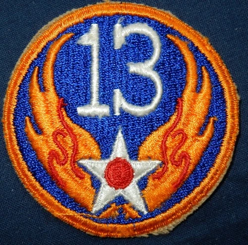 WW2 13th USAF US THIRTEENTH AIR FORCE PATCH USA MILITARY BADGE WORLD WAR II